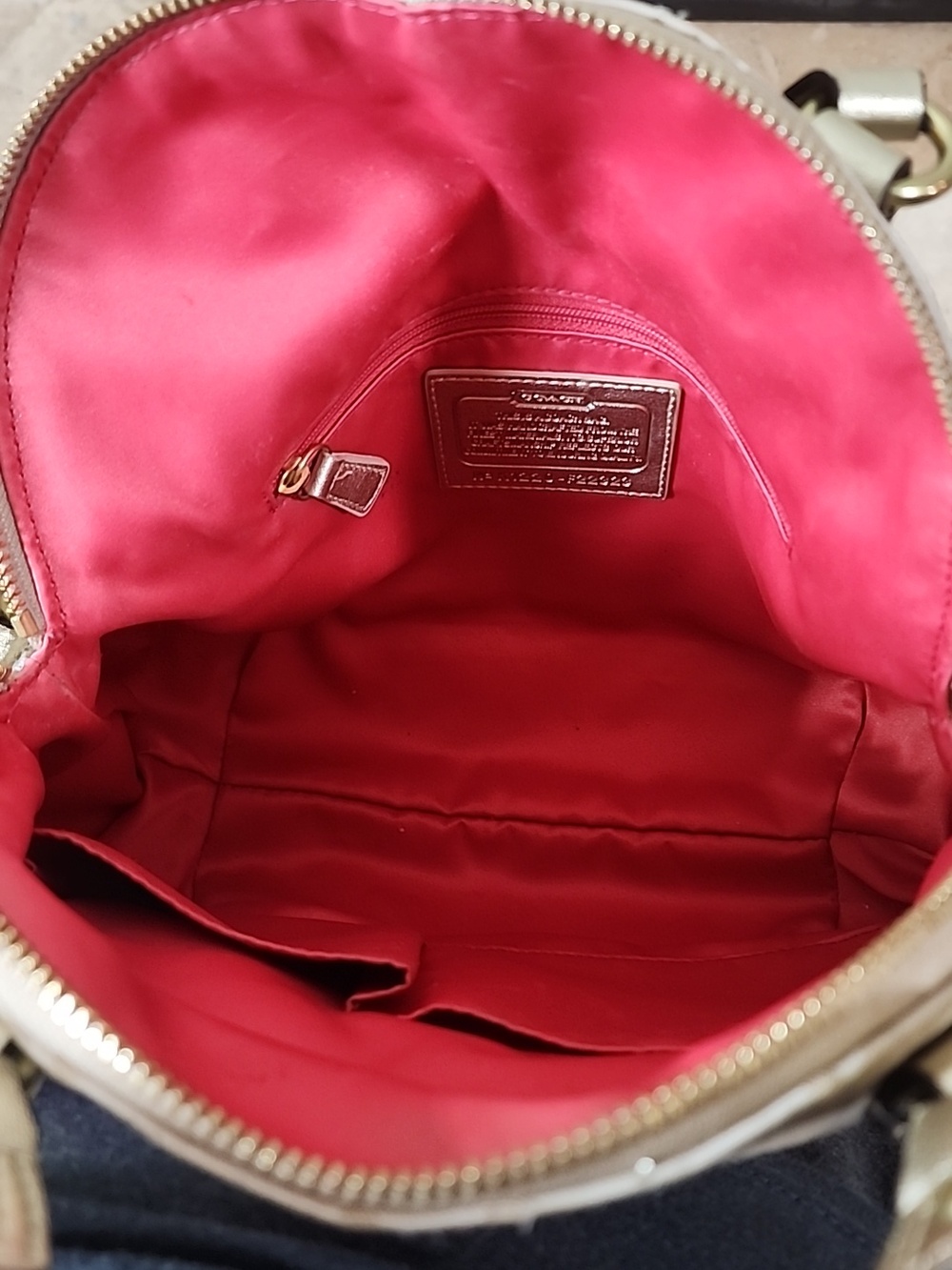 Coach Poppy Floral Flowers Beige Signature Floral Satchel with Gold Vintage - Picture 12 of 16